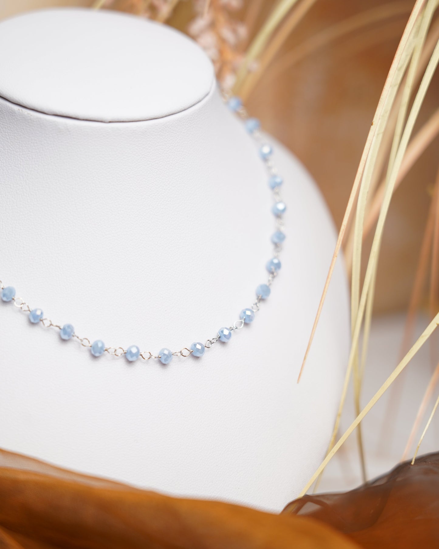 „Lotus Silver Women's Silver Necklace Trendy“ – Kette mit Glaskugeln aus 925/- Silber