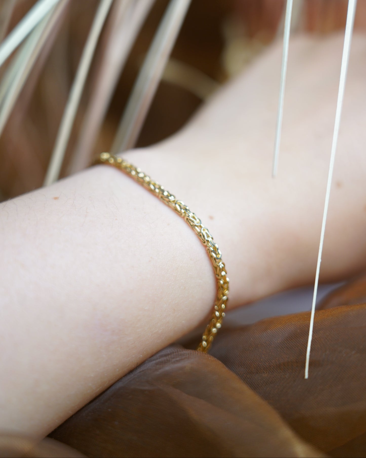 „Royal Flecht“ – Armband aus 585/- Gelbgold