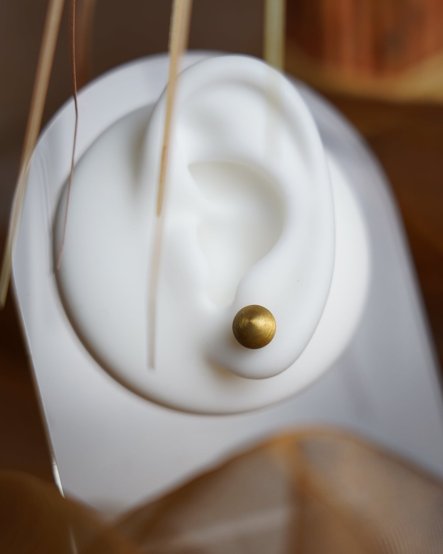 „Soft Sphere“ – Ohrstecker aus vergoldetem 925/- Sterlingsilber