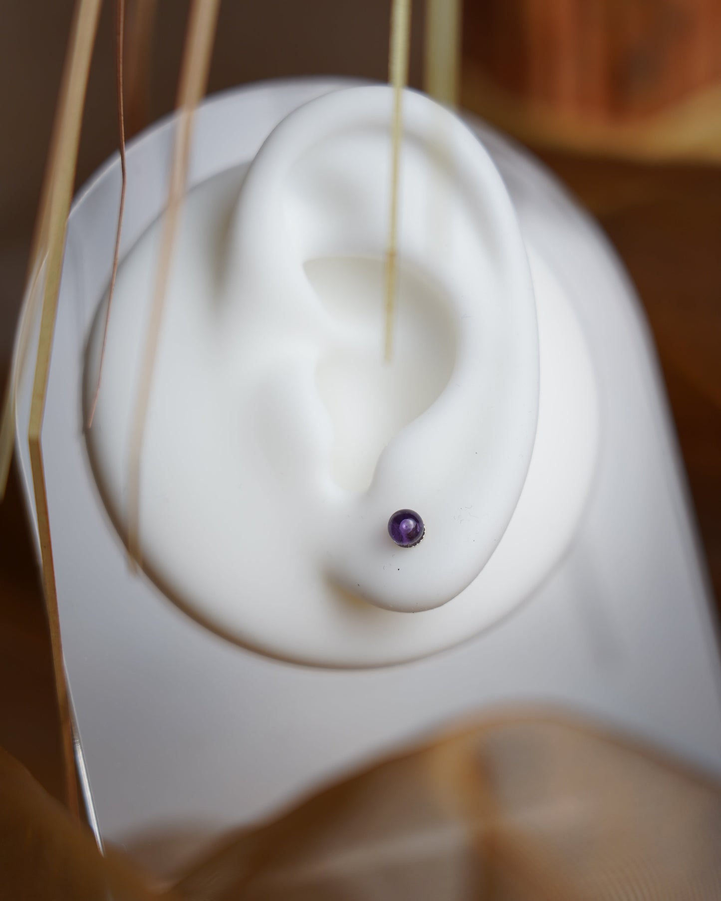 „Amethyst Glow“ – Ohrstecker aus 925/- Sterlingsilber mit Amethyst
