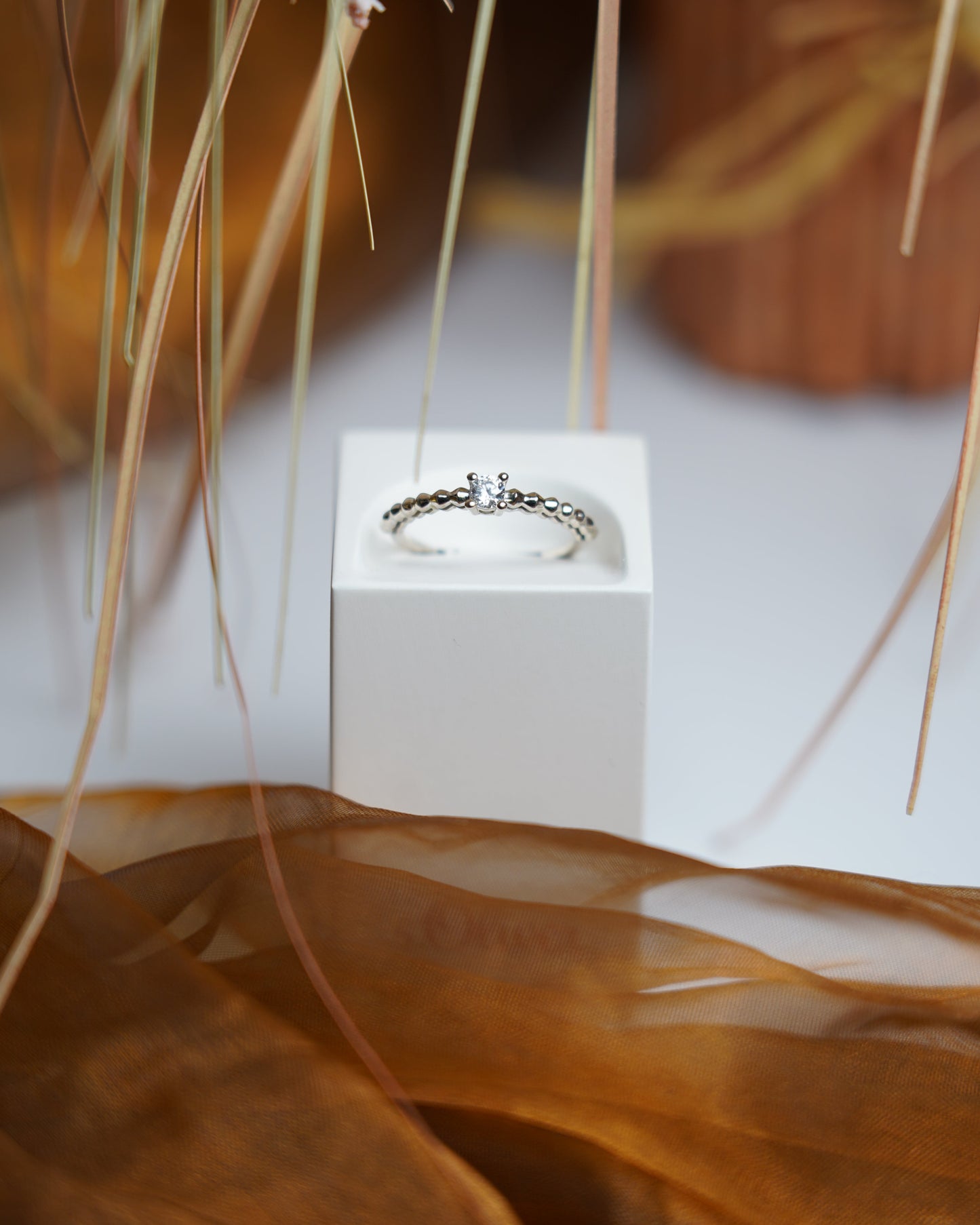 „Beaded Sparkle“ – Ring aus 925/- Sterlingsilber