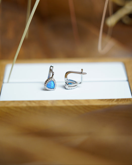 „Blue Prism“ – Ohrstecker aus 925/- Sterlingsilber