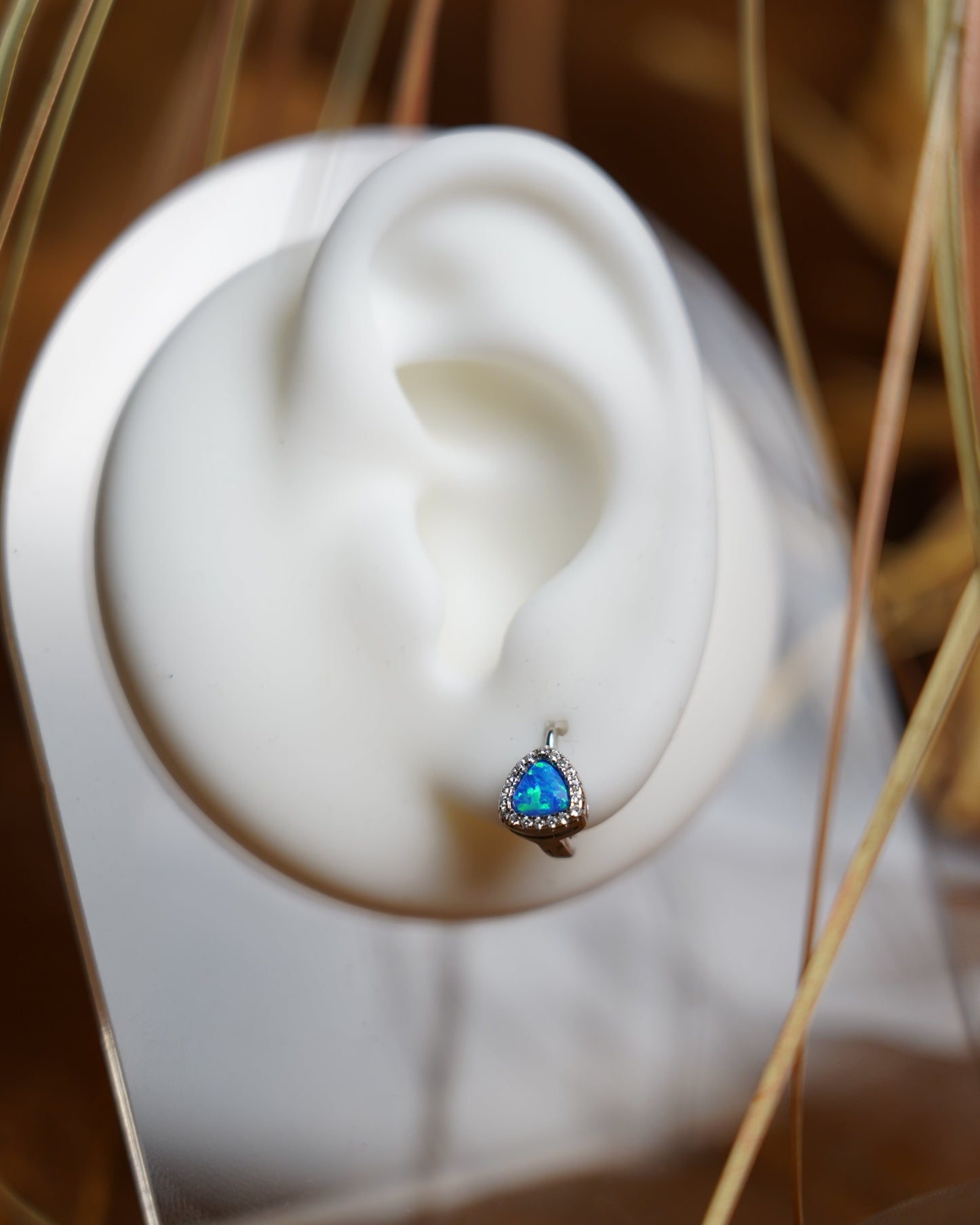 „Blue Prism“ – Ohrstecker aus 925/- Sterlingsilber