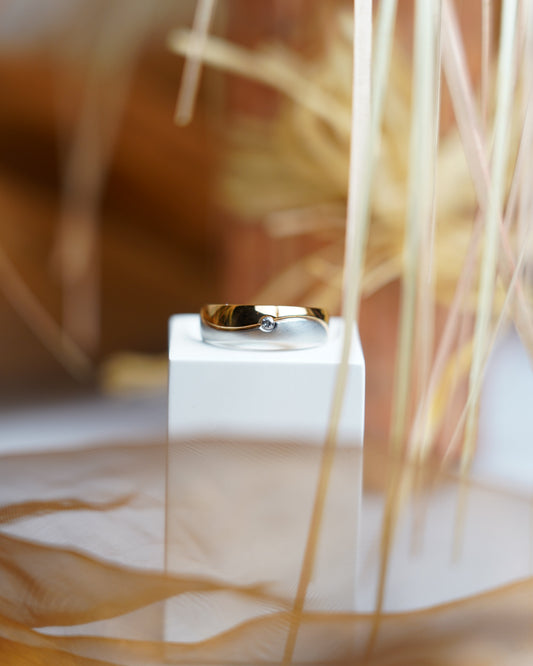 „Dual Harmony“ – Ring aus Edelstahl & rosévergoldetem Edelstahl