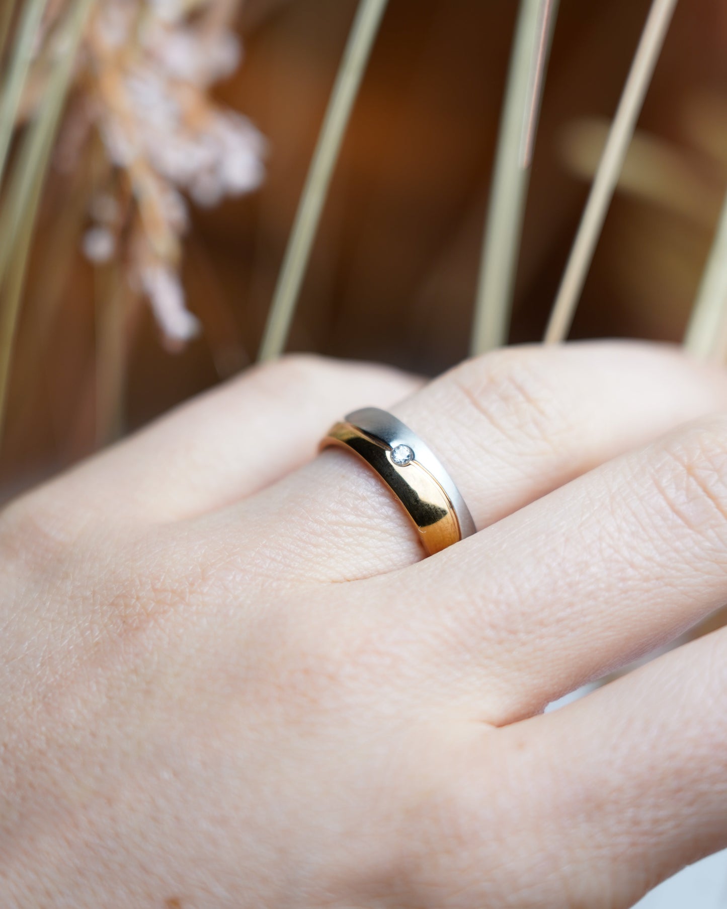 „Dual Harmony“ – Ring aus Edelstahl & rosévergoldetem Edelstahl