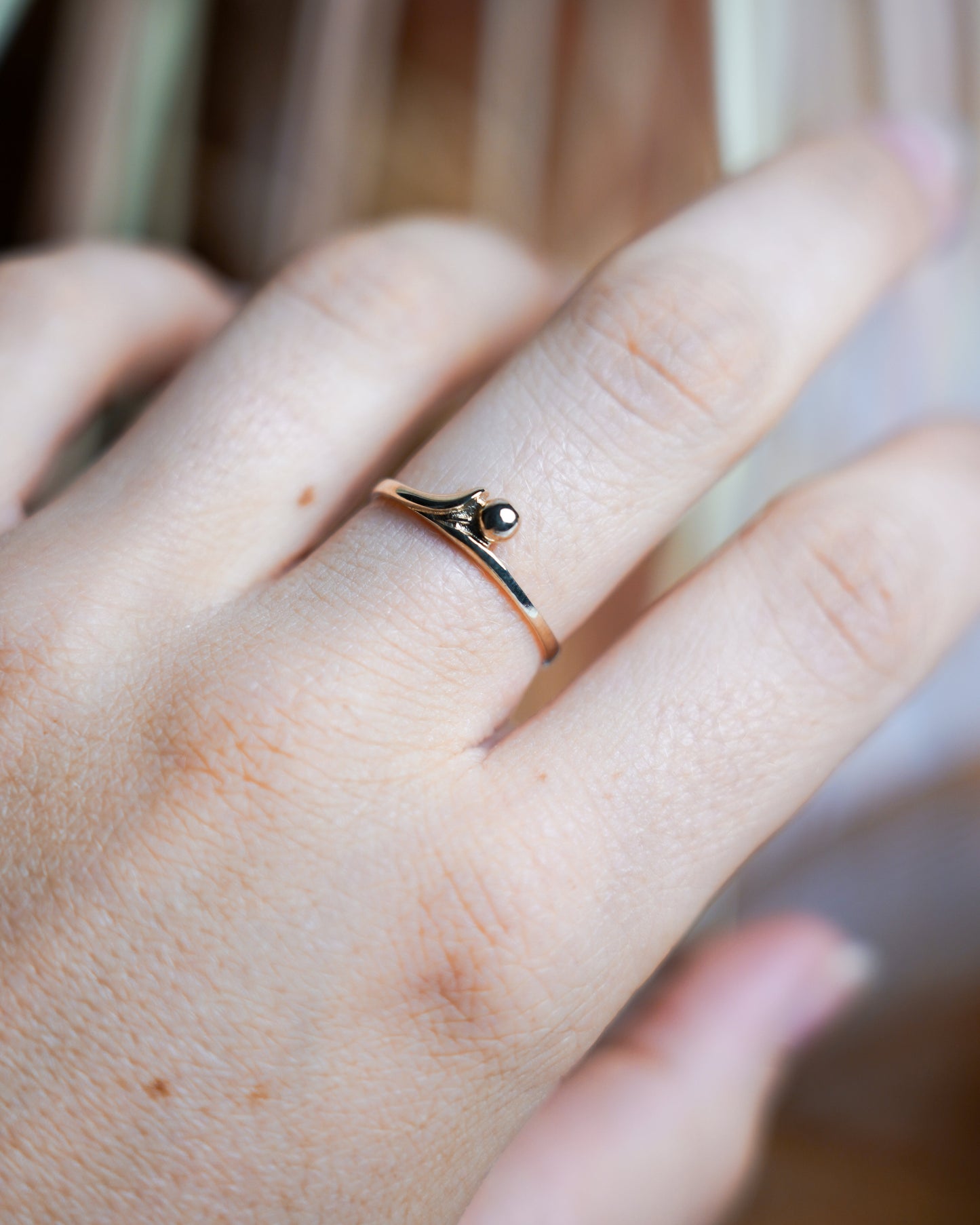„Golden Drop“ – Ring aus 333/- Gelbgold
