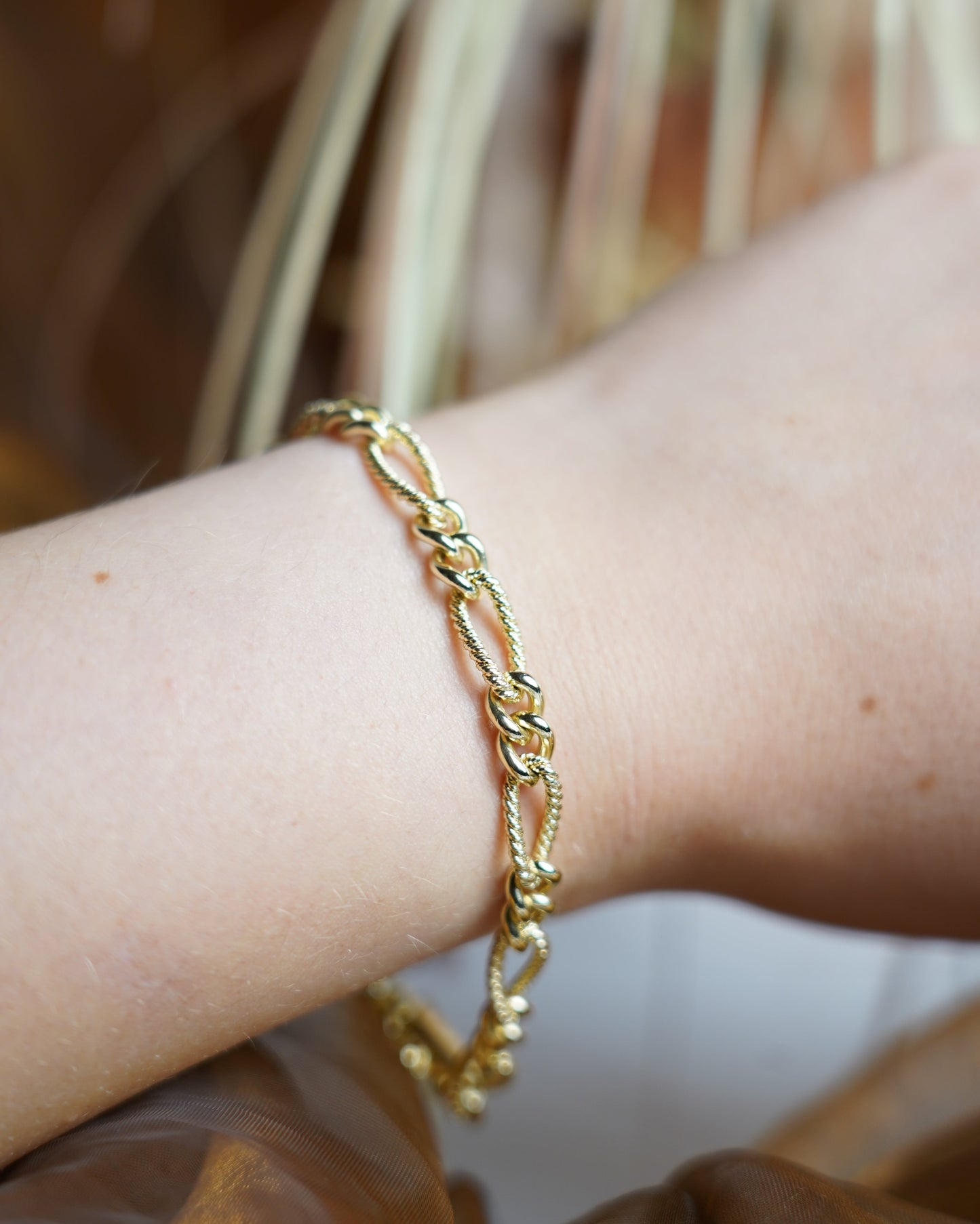 „Golden Weave“ – Armband aus 585/- Gelbgold