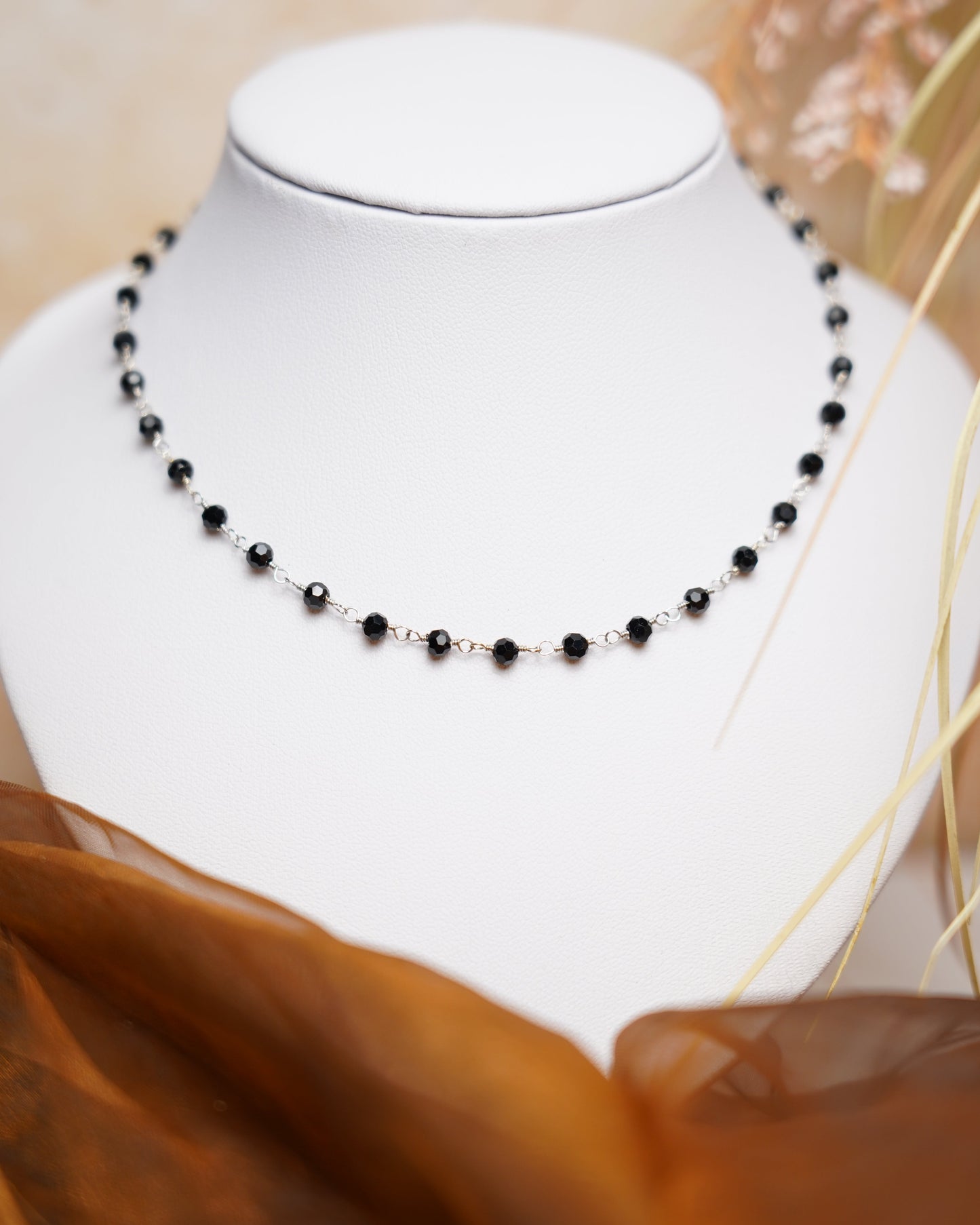„Lotus Silver Women's Silver Necklace Trendy“ – Kette mit Glaskugeln aus 925/- Silber