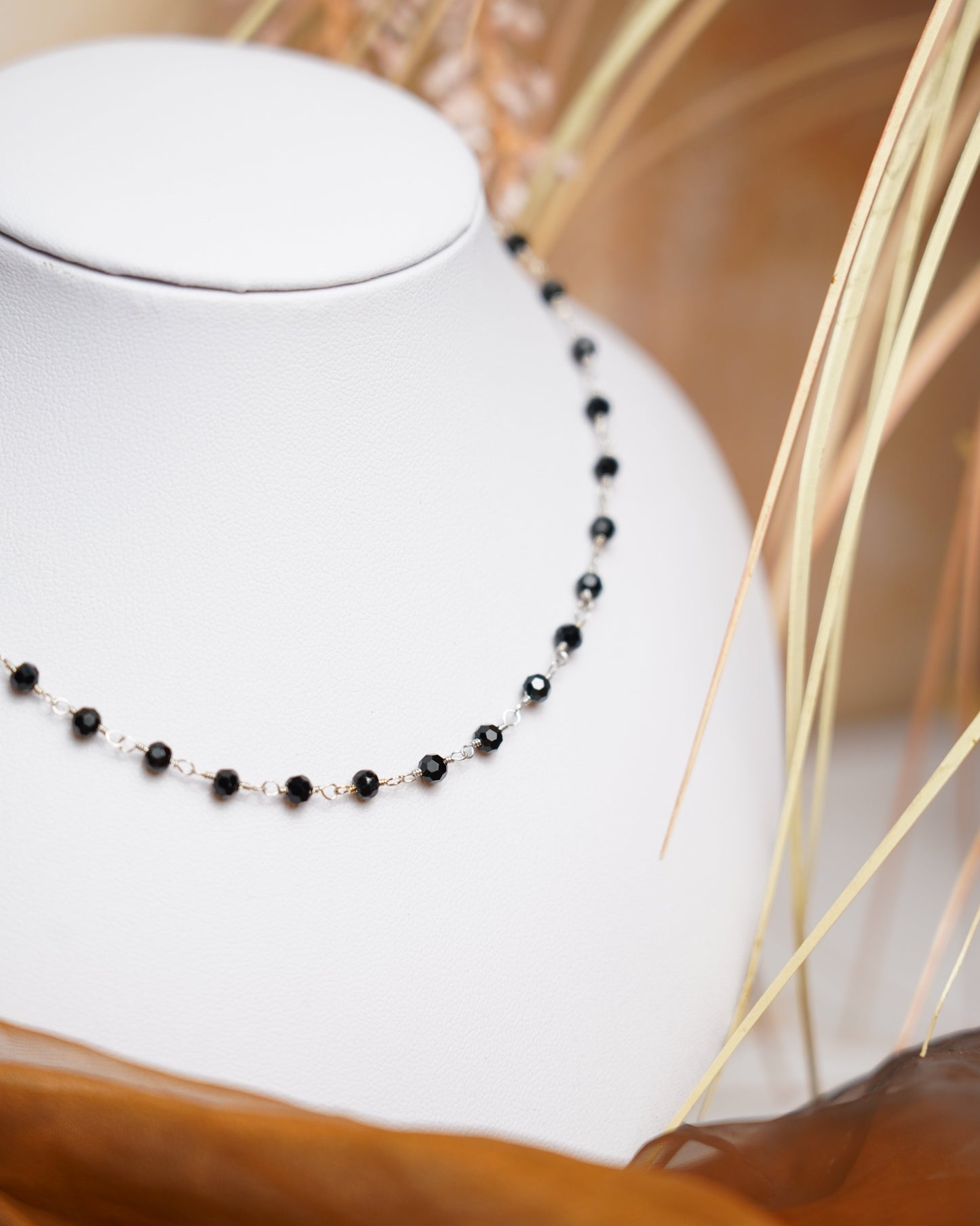 „Lotus Silver Women's Silver Necklace Trendy“ – Kette mit Glaskugeln aus 925/- Silber