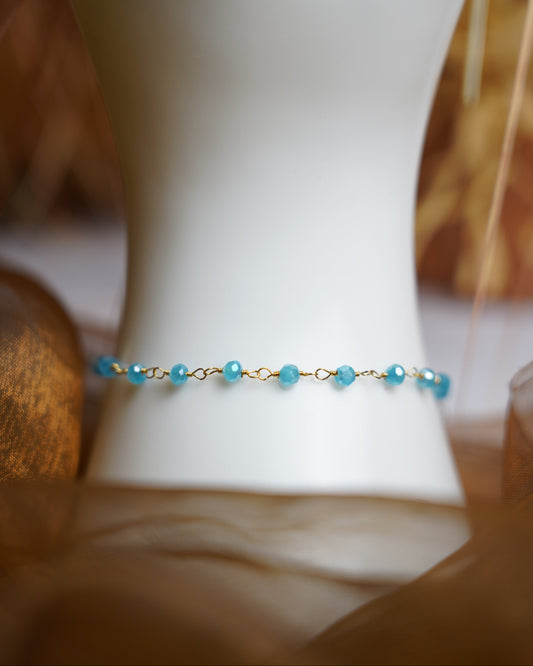 „Lotus Silver Women's Silver Bracelet Trendy“ – Armband mit Glaskugeln aus 925/- vergoldetem Silber