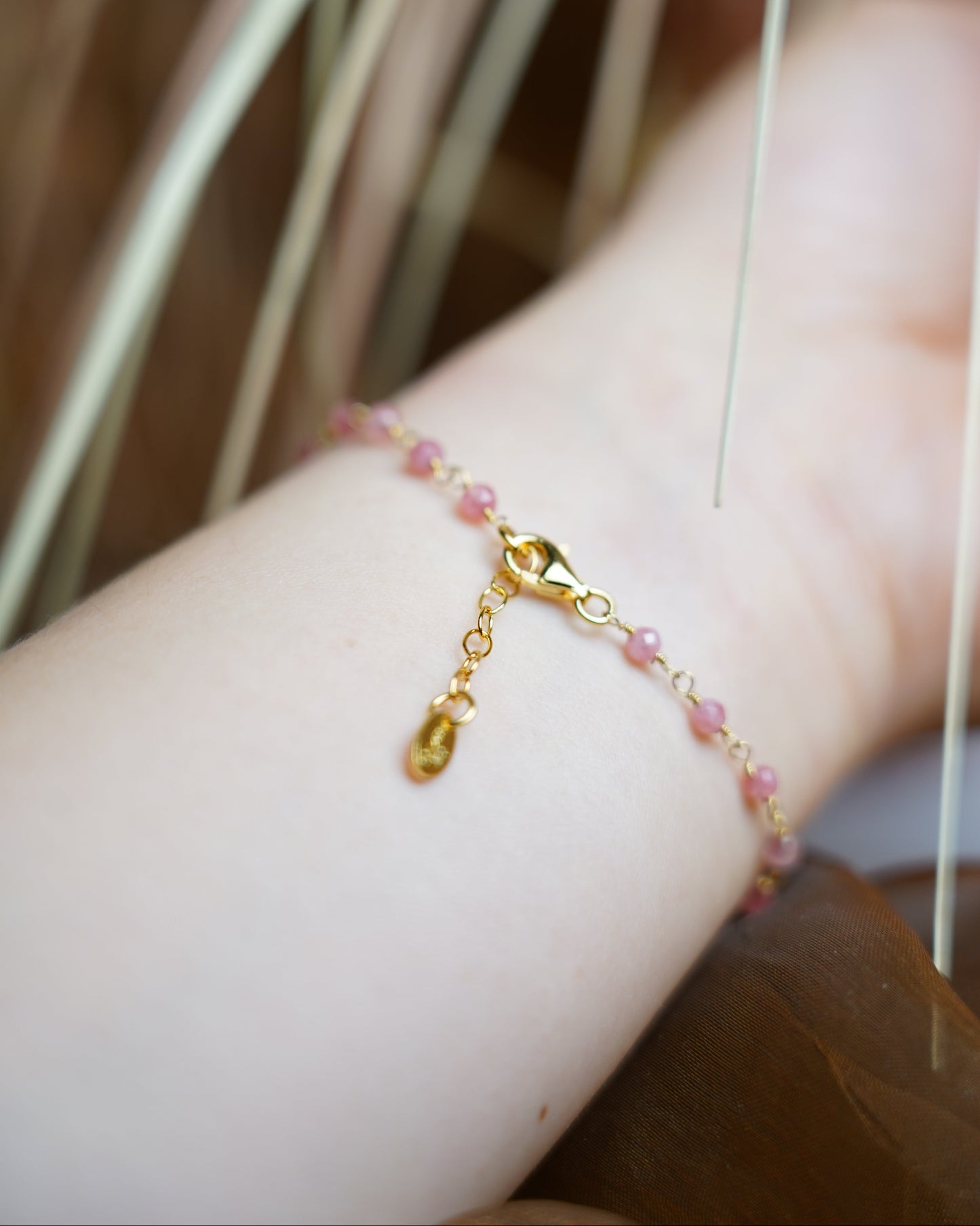 „Lotus Silver Women's Silver Bracelet Trendy“ – Armband mit Glaskugeln aus 925/- vergoldetem Silber