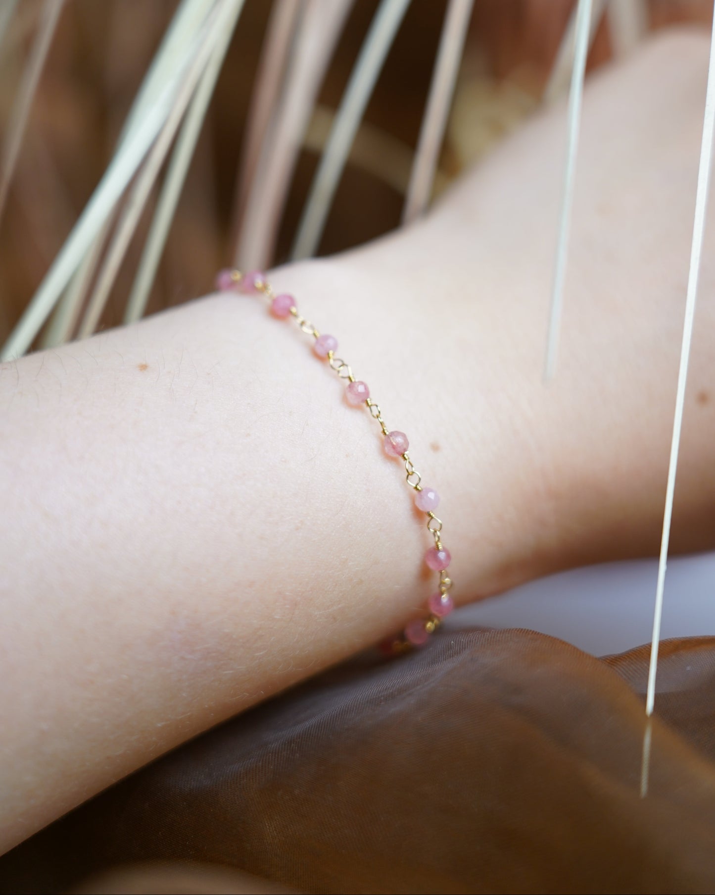 „Lotus Silver Women's Silver Bracelet Trendy“ – Armband mit Glaskugeln aus 925/- vergoldetem Silber