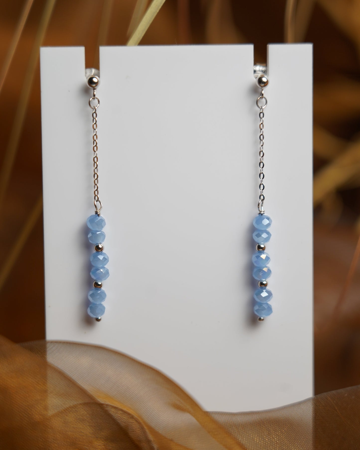 „Lotus Silver Women's Silver Earrings Trendy“ – Ohrringe mit Glaskugeln aus 925/- Sterlingsilber