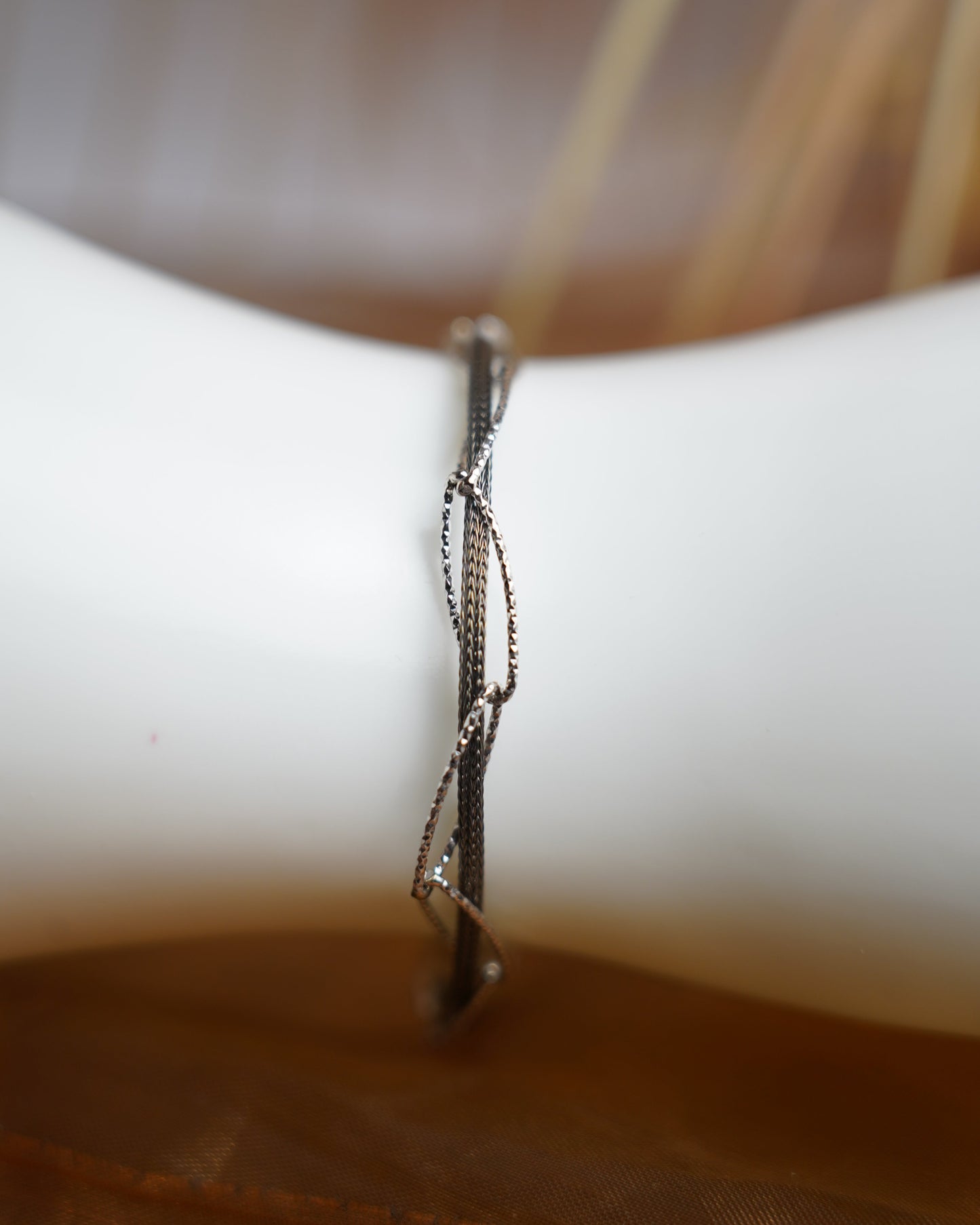 Mesh Flow Armband aus 925 Sterlingsilber mit feinen Silbersträngen