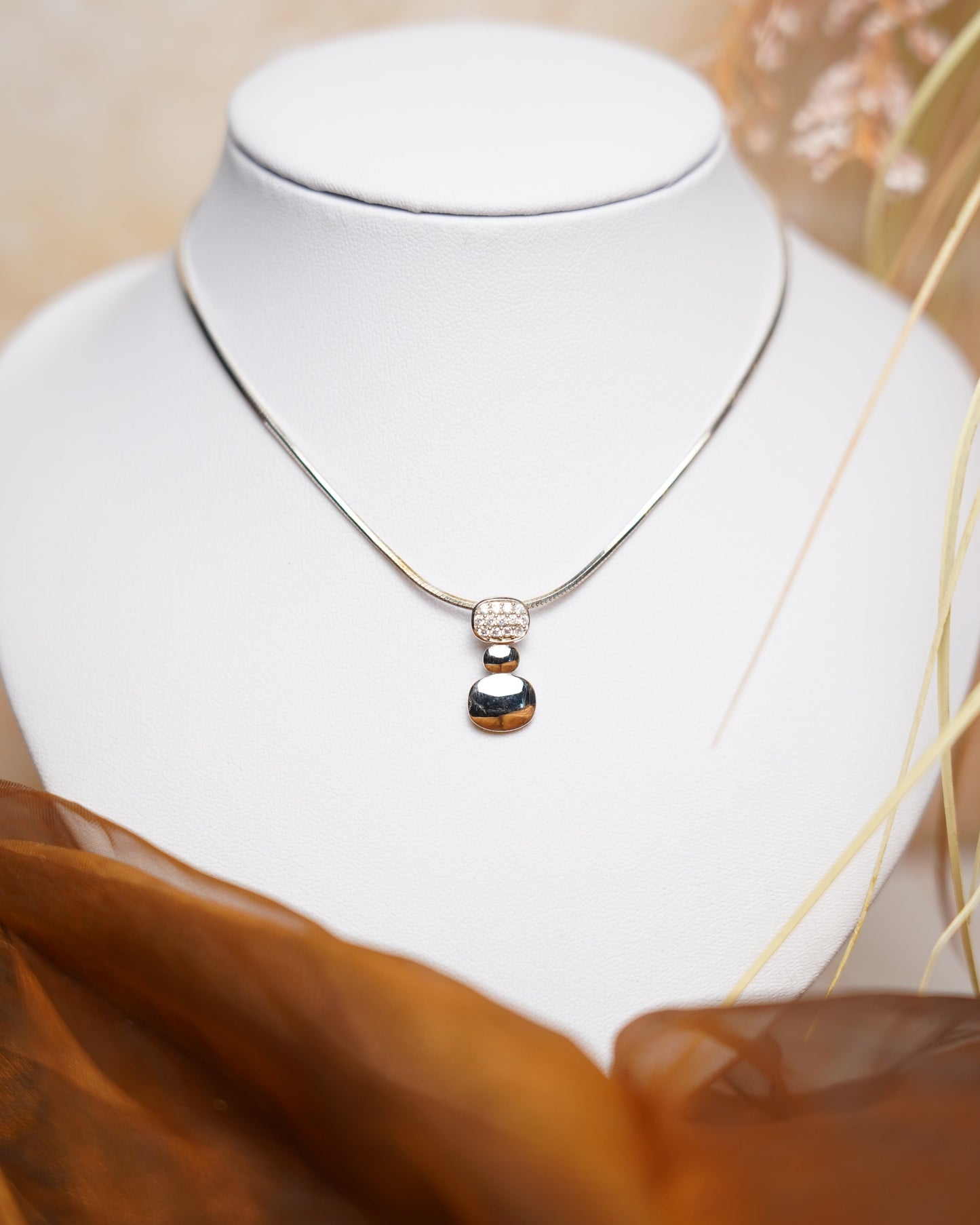 „Michelin“ – Kette aus 925/- Sterlingsilber mit Zirkoniasteinen