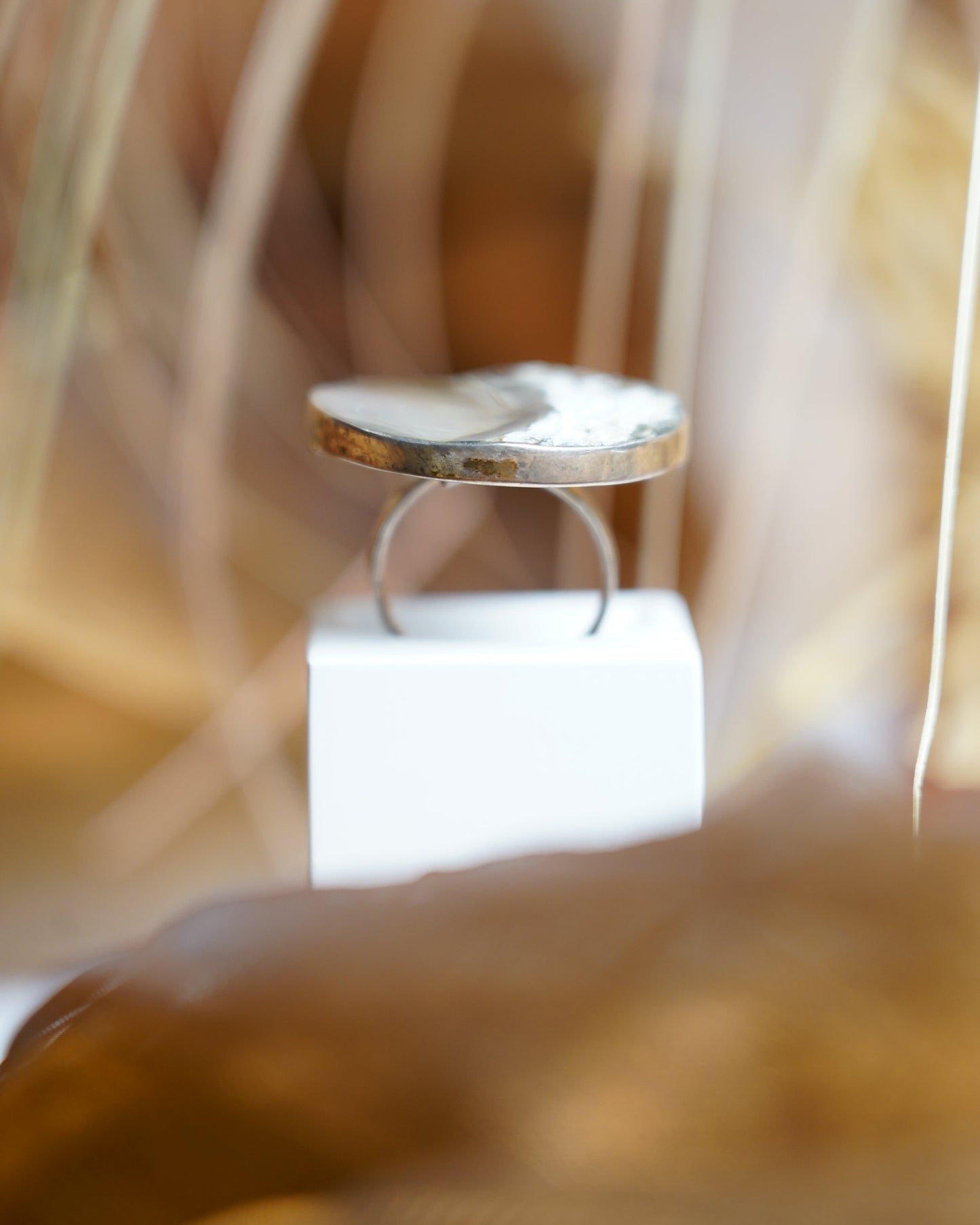 „Ocean Disc“ – Ring aus 925/- Sterlingsilber & Muschel