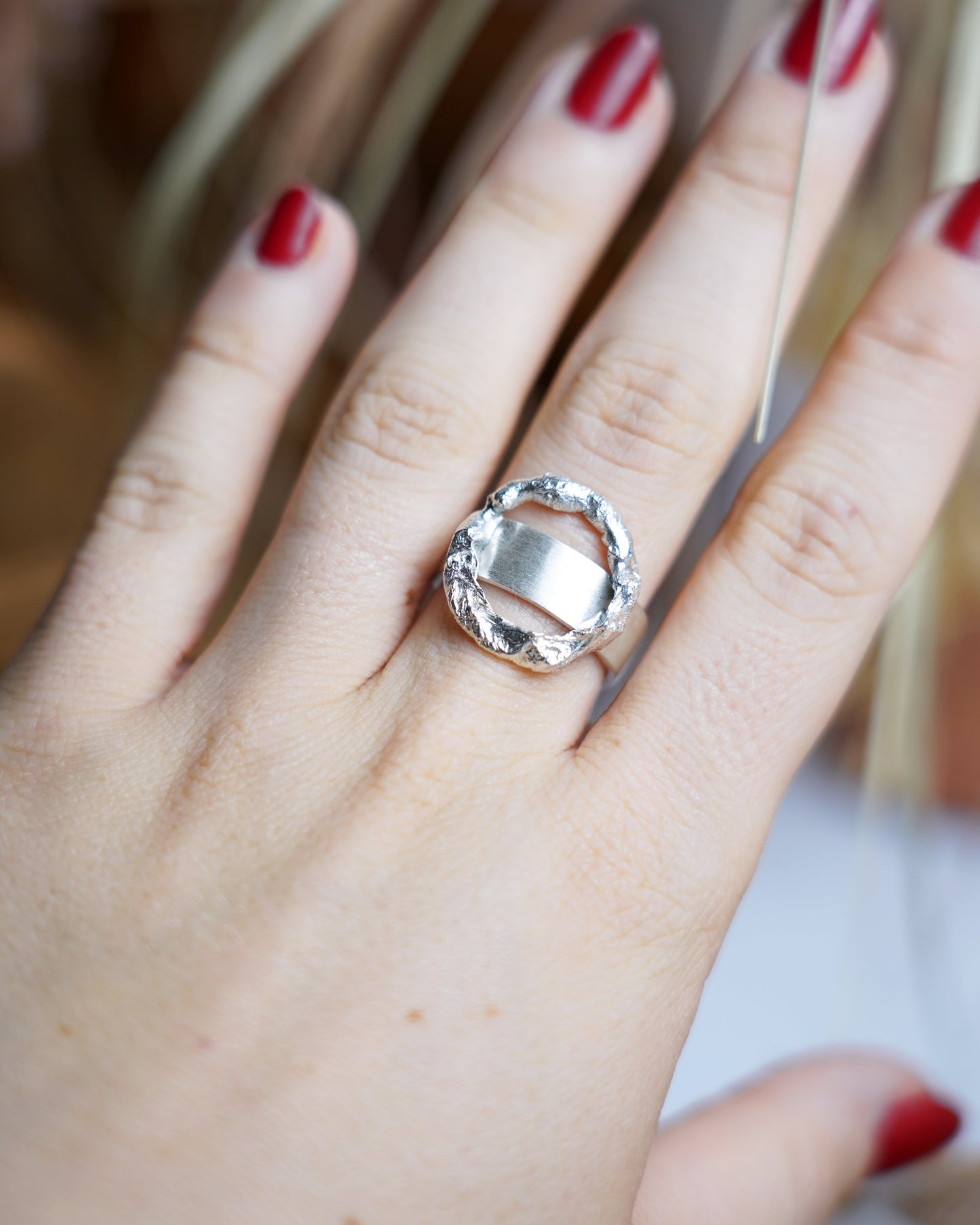 „Raw Circle“ – Ring aus 925/- Sterlingsilber