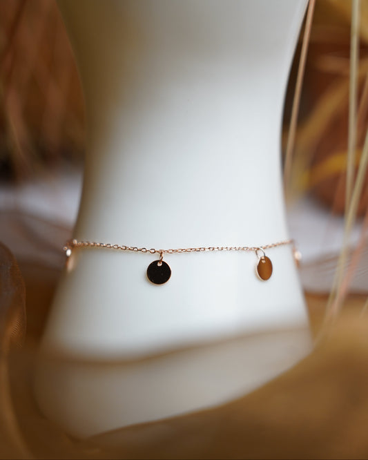 „Rosé-Dots“ – Armband aus rosévergoldetem 925/- Sterlingsilber