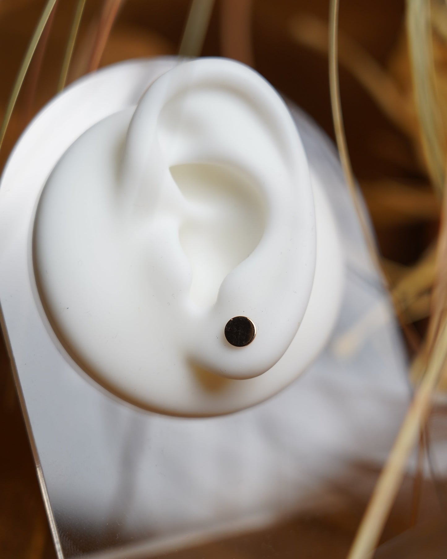 „Rosé-Dots“ – Ohrstecker aus rosévergoldetem 925/- Sterlingsilber
