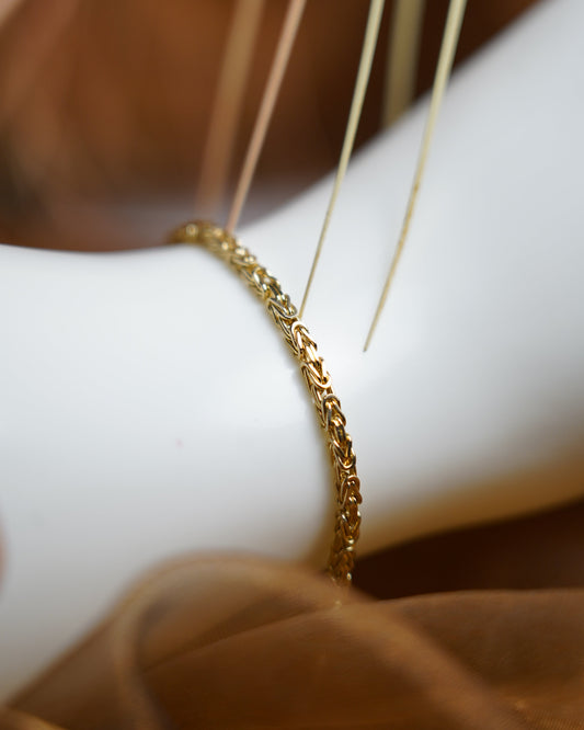 „Royal Flecht“ – Armband aus 585/- Gelbgold