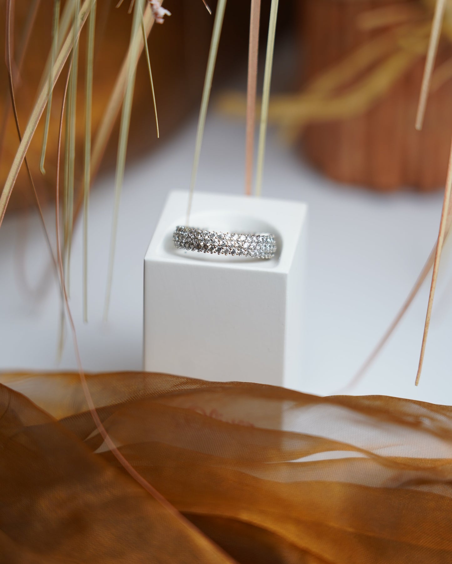 „Triple Shine“ – Ring aus 925/- Sterlingsilber mit Zirkoniasteinen