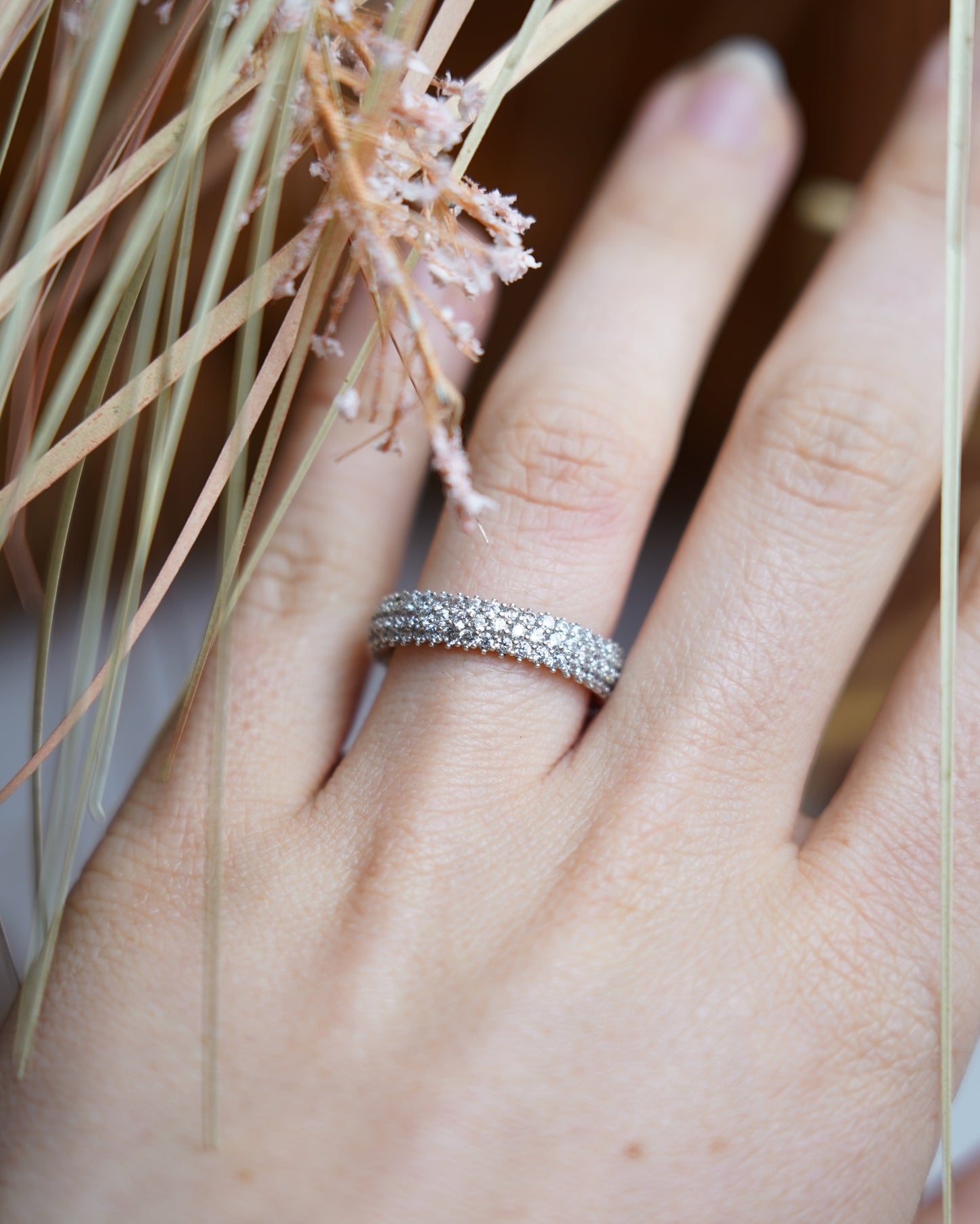 „Triple Shine“ – Ring aus 925/- Sterlingsilber mit Zirkoniasteinen